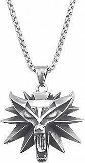 M Men Style Mens Norse Mythology Wolf Bikers Jewelry Silver Alloy,Metal Pendant Necklace Chain For Men And Women SPn20230106