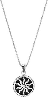 Fashion Frill Silver Chain Pendant For Men Round Pendant Cross Compass Necklace Chain For Men Boys Men's Jewellery Pendant Necklace Accessories